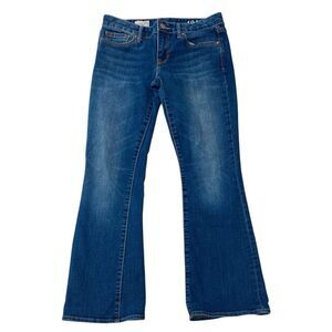 Gap 1969 Jeans Womens 27 Short Blue Denim Curvy Bootcut Low Rise Stretch Y2K